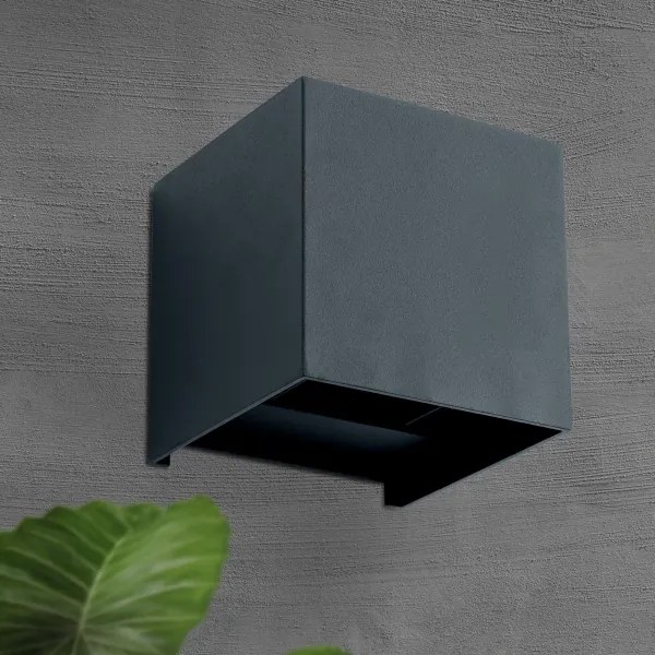 Orion AL 11-1192 - CUBE 2xLED/3W/230V IP54 kültéri fali lámpa, antracit