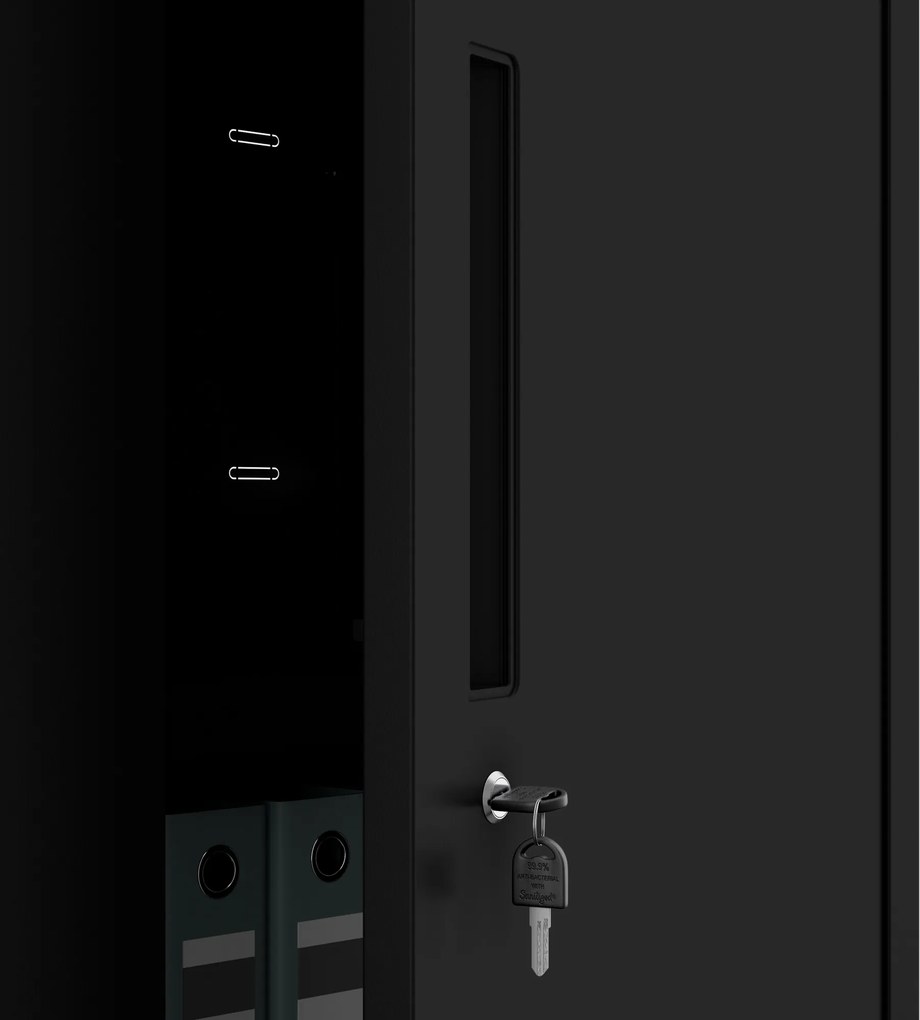 Megan Czarny - szuflada pojedyncza 185 cm