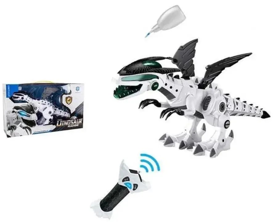 King Óriás Távirányítós Robot Dinoszaurusz Füst + Fény Effektekkel Tűzokádó Sárkány Dínó 50 cm