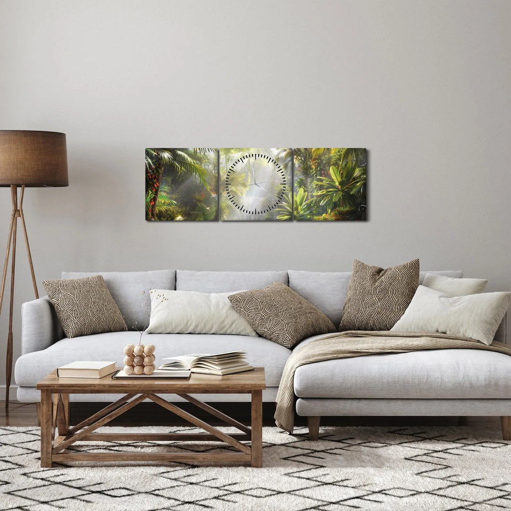 Kép - Trópusi esőerdő (órával) (90x30 cm)