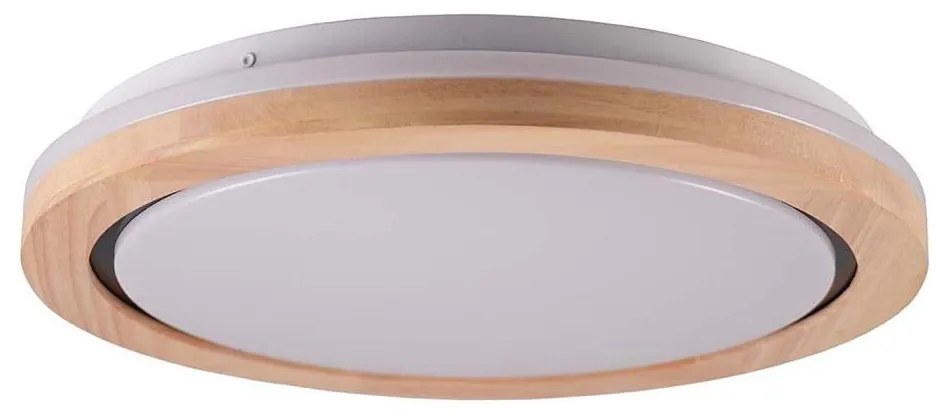 Polux LED Fürdőszobai mennyezeti lámpa DAREK LED/24W/230V átm. 39 cm IP44 tölgy SA2298