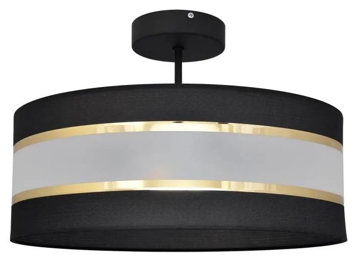 Csillár rúdon HELEN 3xE27/15W/230V fekete/arany