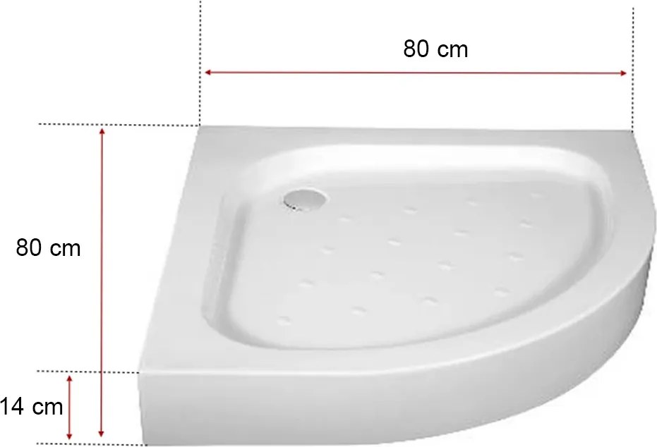 Klonberg 80x80 Íves akríl zuhanytálca