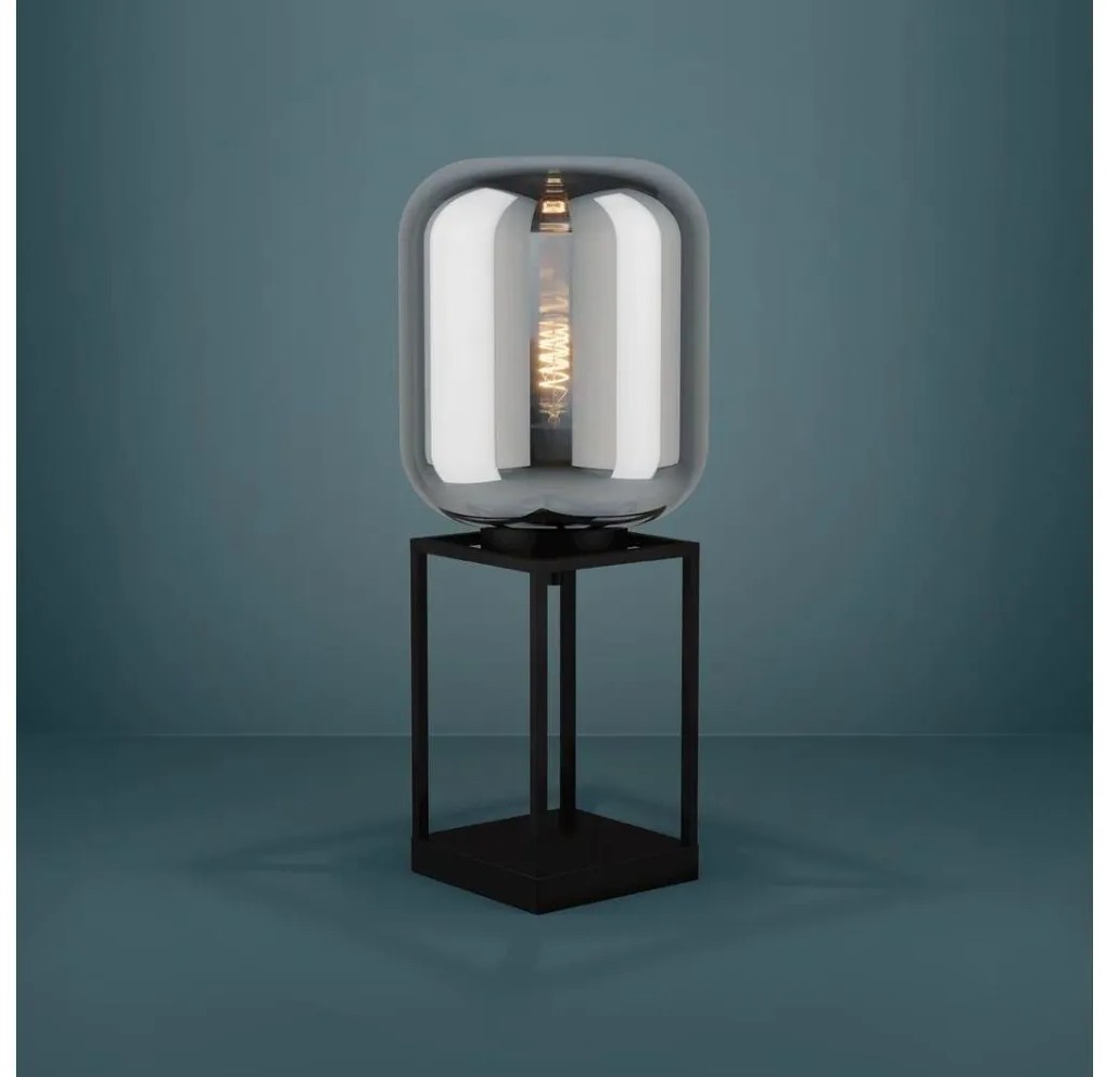 Eglo 39988 - Asztali lámpa BULCIAGO 1xE27/40W/230V füstös