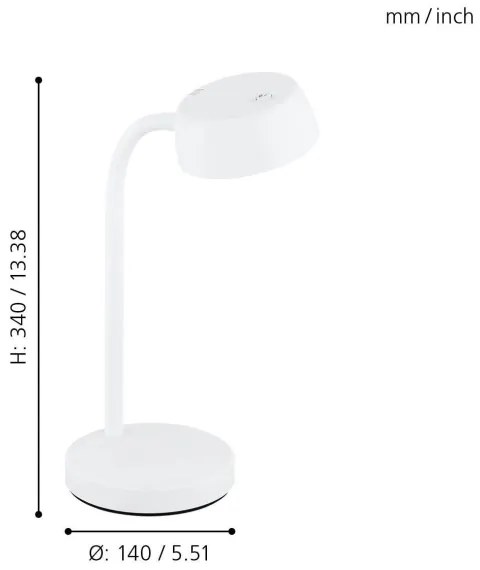 Eglo 99334 - LED Asztali lámpa CABALES LED/4,5W/230V
