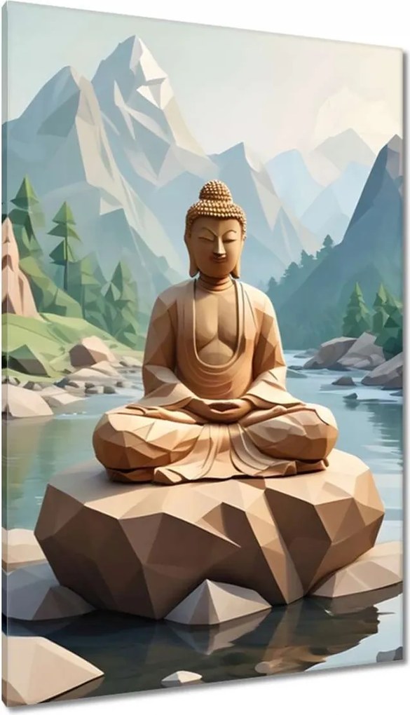 Vászonkép 80x120 Buddha origami