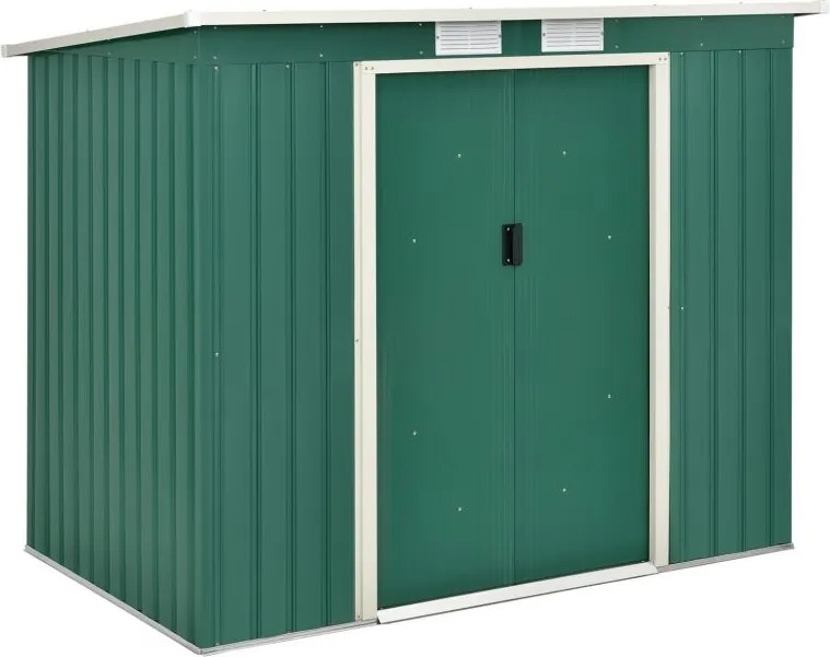 Kerti szerszámos fészer 213 x 130 x 173 cm sötétzöld