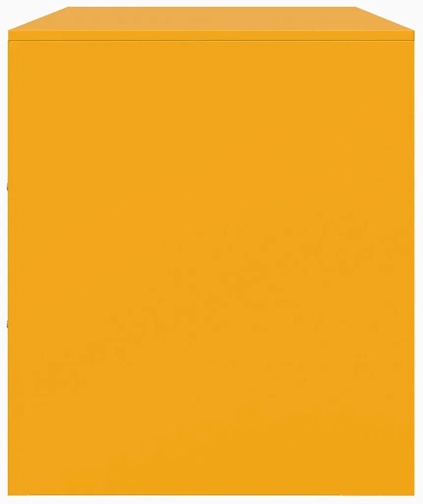 mustársárga acél TV-szekrény 67 x 39 x 44 cm