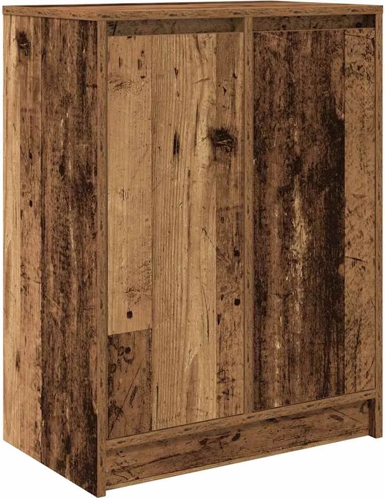 vidaXL antik fa színű szerelt fa cipőszekrény 57x34x76 cm