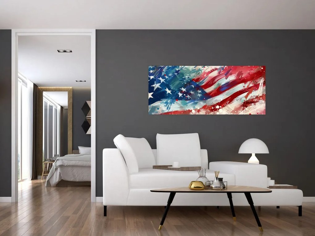 Kép - Az USA zászlaja (120x50 cm)