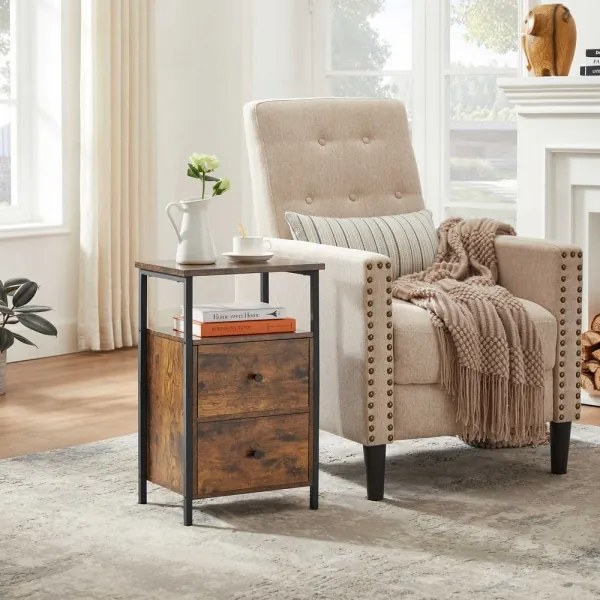 Éjjeli szekrény ARIN barna/fekete