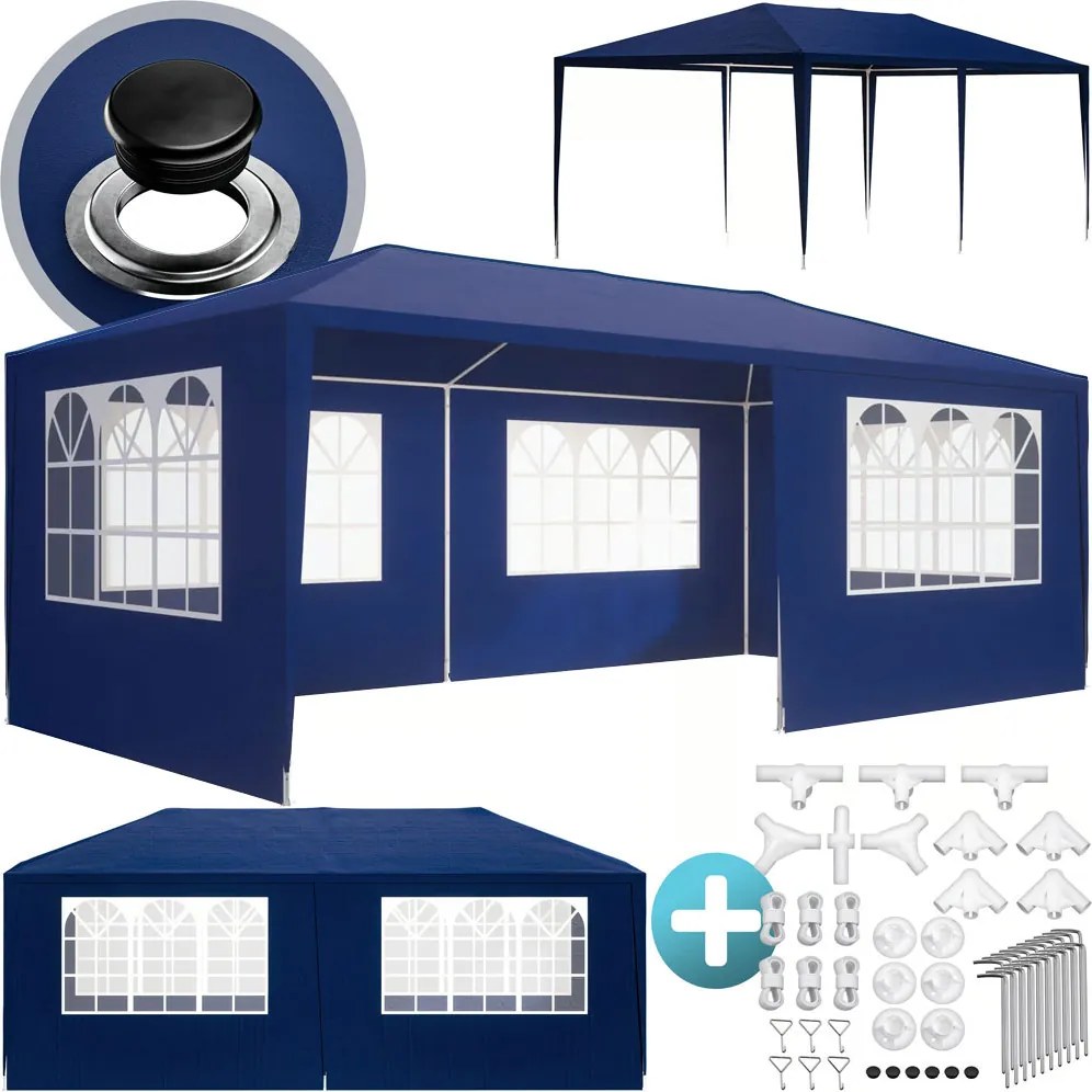 NEAPOL rendezvénysátor, 3x6m, kék Jurhan