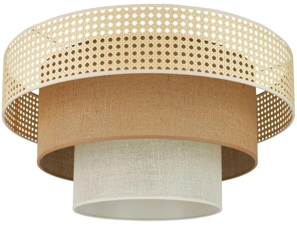 Brilagi Mennyezeti lámpa CEDAR LUNETA 1xE27/15W/230V Ø45 rattan/barna/krém