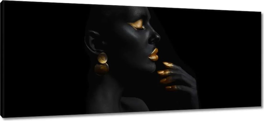 Vászonkép 100x40 Smink gazdagon Arany