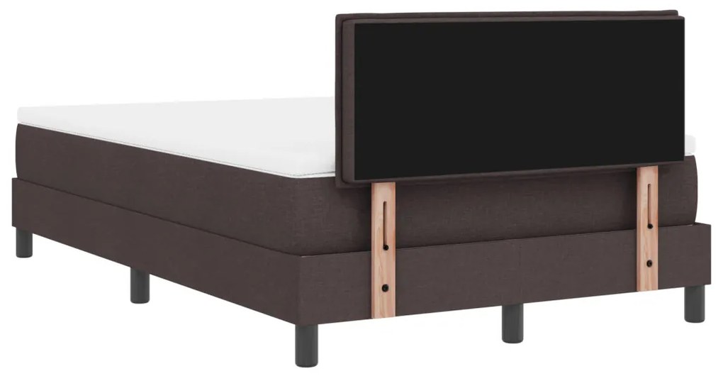 Box Spring Ágy Matraccal Sötétbarna 120x190 cm Szövet