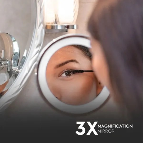 LED Fali kozmetikai tükör LED/3W/6V 4xAA IP44