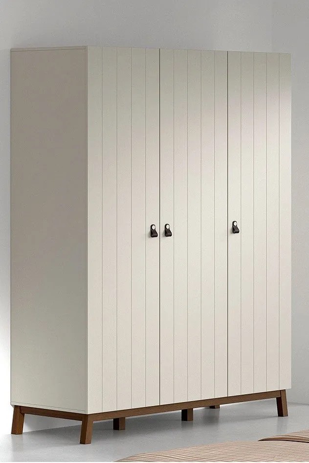 Bézs gyerek ruhásszekrény 149x196x58 cm Sezane – Vipack