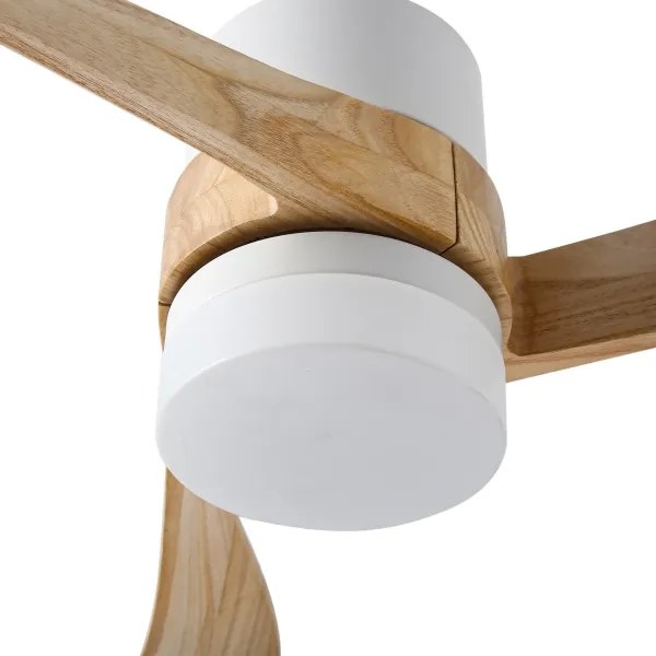 ZEVENTI - LED mennyezeti ventilátor NATURITO LED/18W/230V Wi-Fi Tuya fehér/tölgy + távirányító
