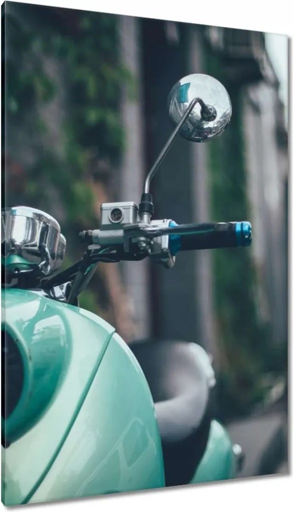 Vászonkép 80x120 Türkiz robogó