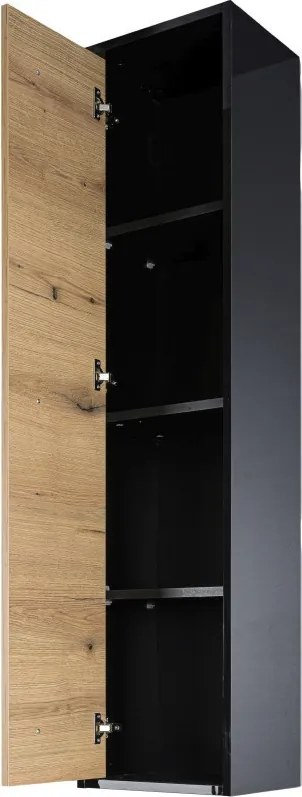 Piramida EURIDIKA OLIVA - FEKETE BETA fali Fürdőszoba - ÁLLÓSZEKRÉNY - 35 x 150 x 30 cm