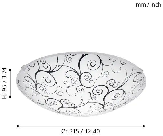 Eglo 96117 - LED Mennyezeti lámpa MARGITTA 1 LED/11W/230V