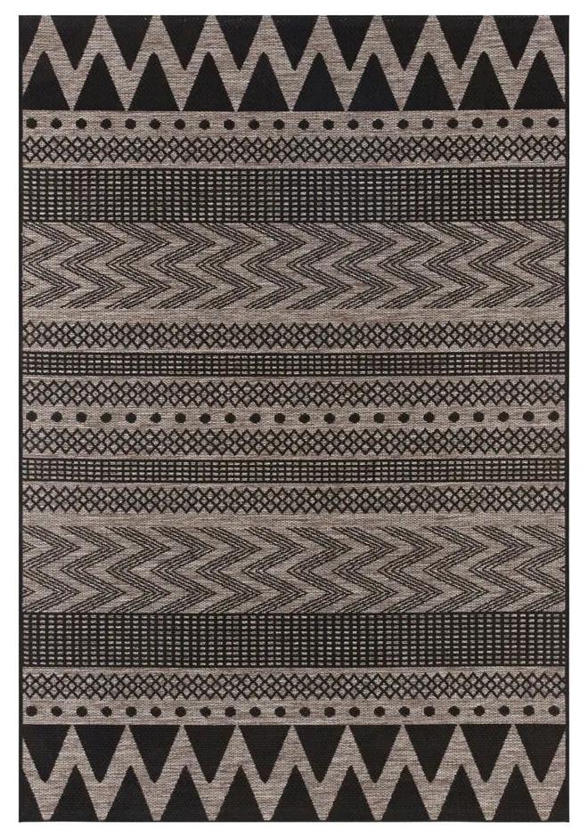 Sidon fekete-bézs kültéri szőnyeg, 200 x 290 cm - Bougari