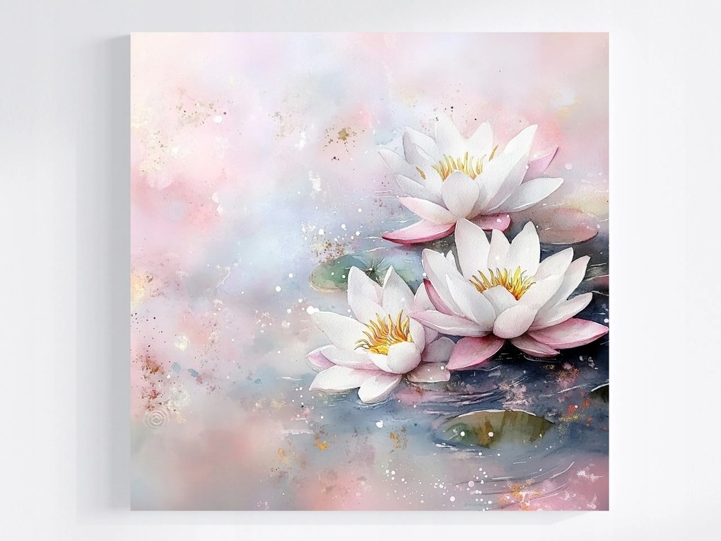 Vászonkép Canvas Természet Víz Virágok Nenufary Tavirózsa 40x40