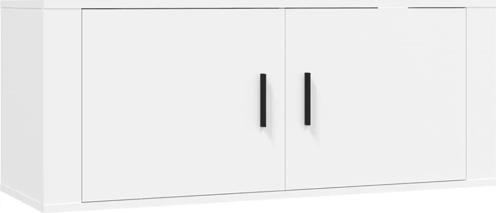 vidaXL magasfényű fehér fali TV-szekrény 100x34,5x40 cm