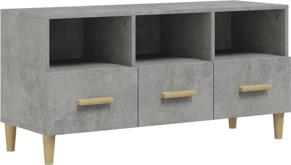 vidaXL betonszürke szerelt fa TV-szekrény 102 x 36 x 50 cm