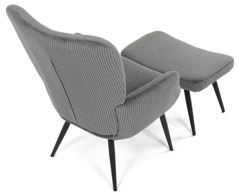 Szürke Corduroy Relax Fotel. AK-L7285 GREY6