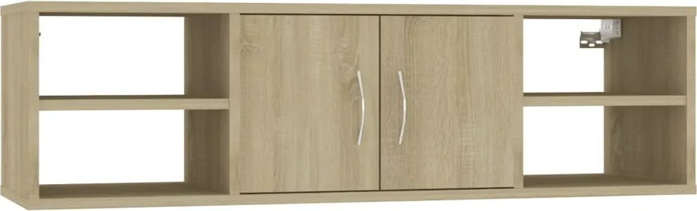 vidaXL sonoma tölgy színű szerelt fa fali polc 102 x 30 x 29 cm