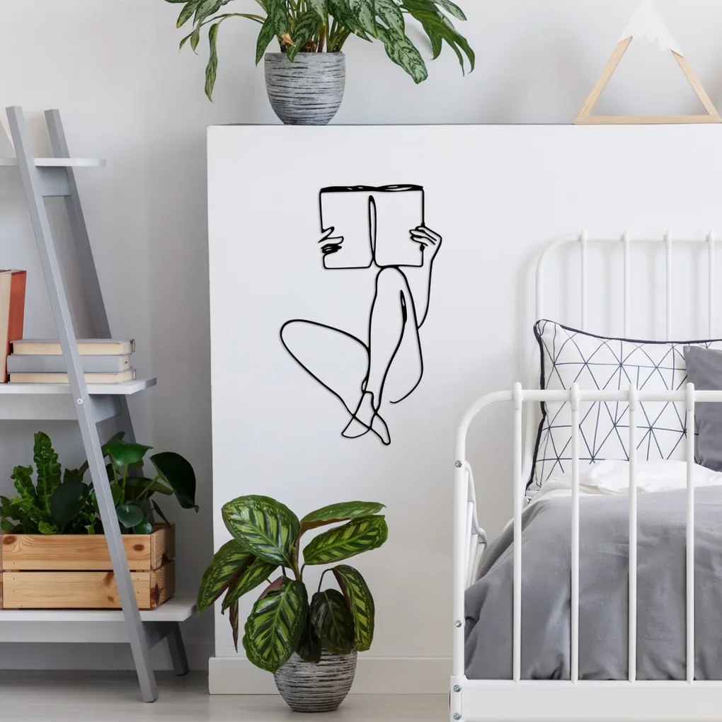 Book fém fali dekoráció, 43×70 cm