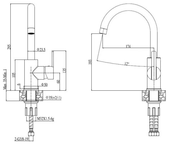 ALVEUS SET0026 - LINE konyhai mosogató + TONIA mosogatócsaptelep 29,5 cm selyemfényű/króm