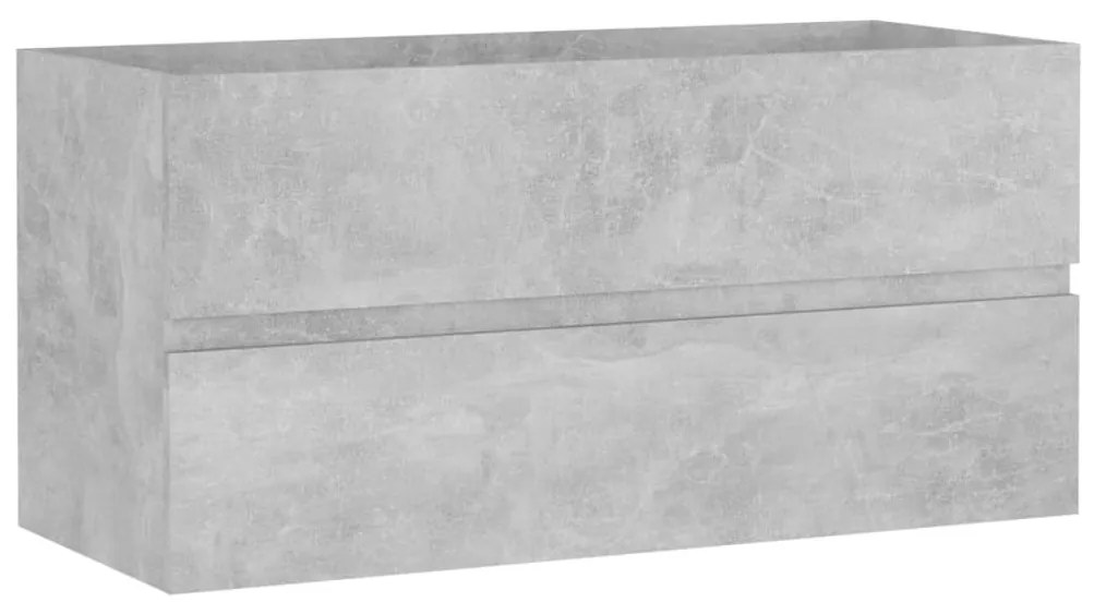 Betonszürke szerelt fa mosdószekrény 90 x 38,5 x 45 cm