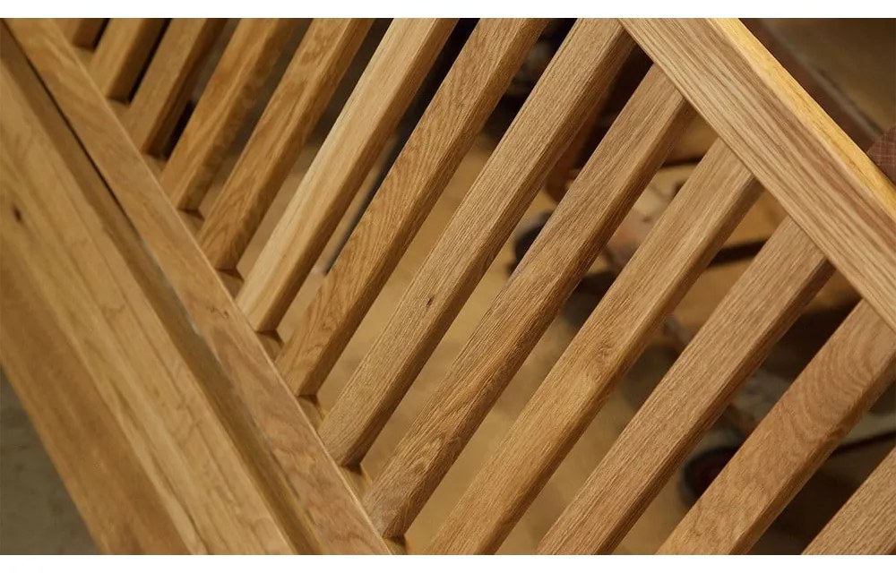 Tölgyfa franciaágy 200x200 cm Odys - The Beds