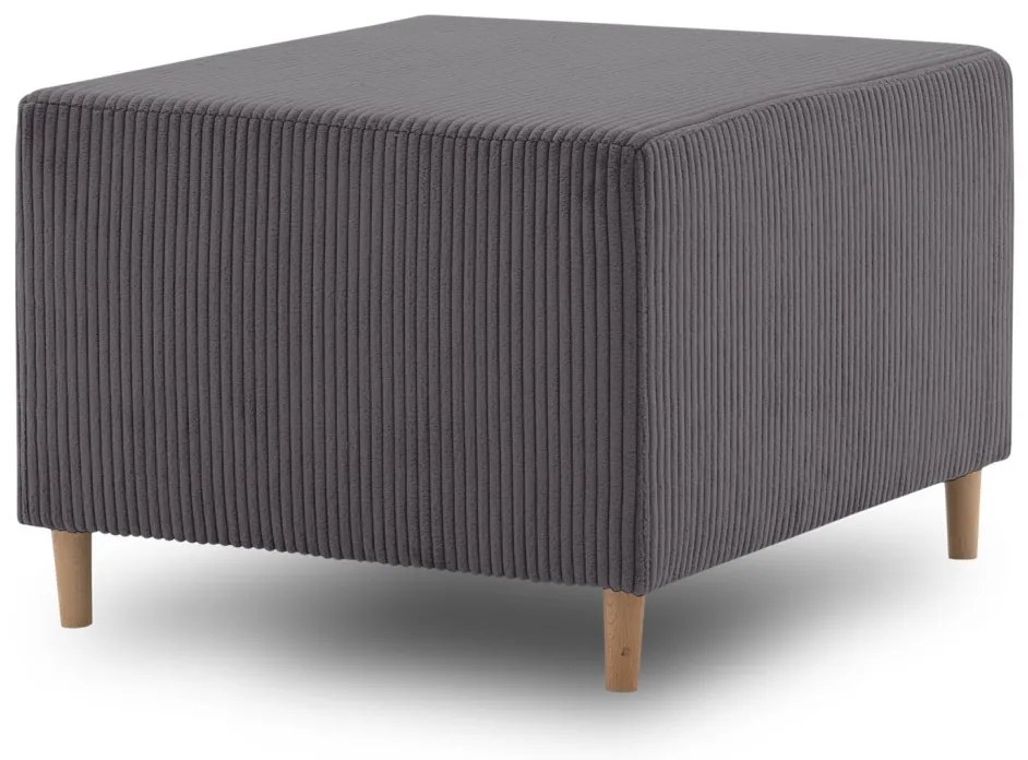 Fireze puff, kordbársony, szürke