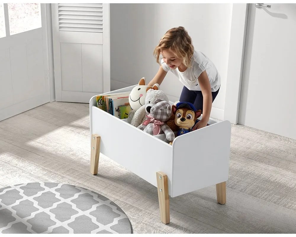 Fehér borovi fenyő gyerek könyvespolc 84x48 cm KIDDY – Vipack