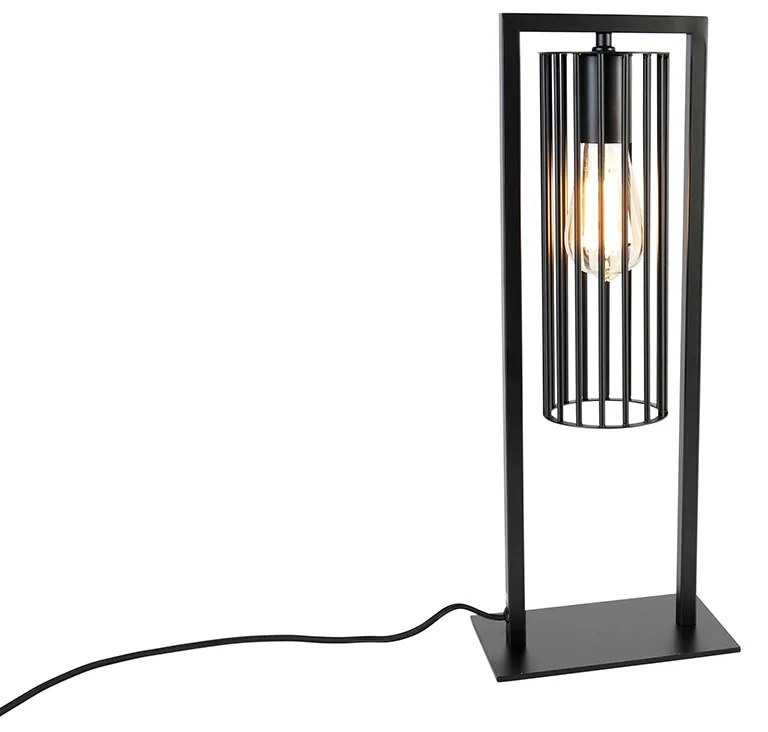 Okos modern asztali lámpa fekete, Wifi ST64-gyel - Balenco Wazo