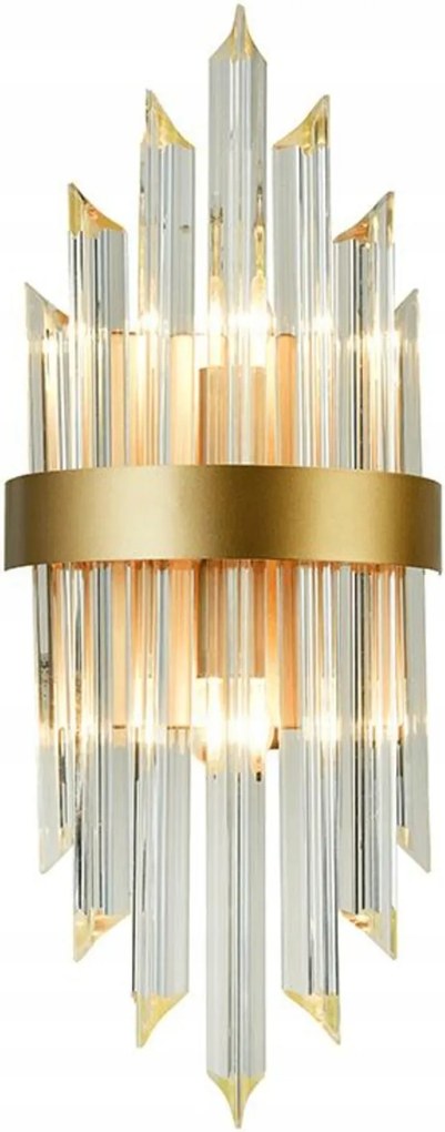 Aca Lighting fali lámpa 2XE14 kristály arany fém 22X13X54CM Empire