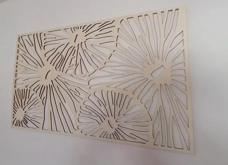 Absztrakt fa kép a falon furnérlemezből készült 3D effektus SAMUEL