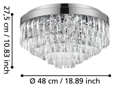 Eglo 39489 - Mennyezeti lámpa VALPARAISO 8xE14/40W/230V