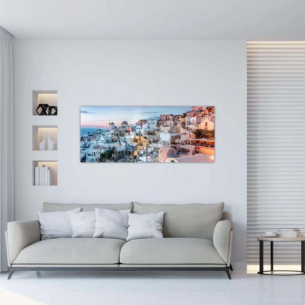 Kép - Alkonyat Santoriniban (120x50 cm)