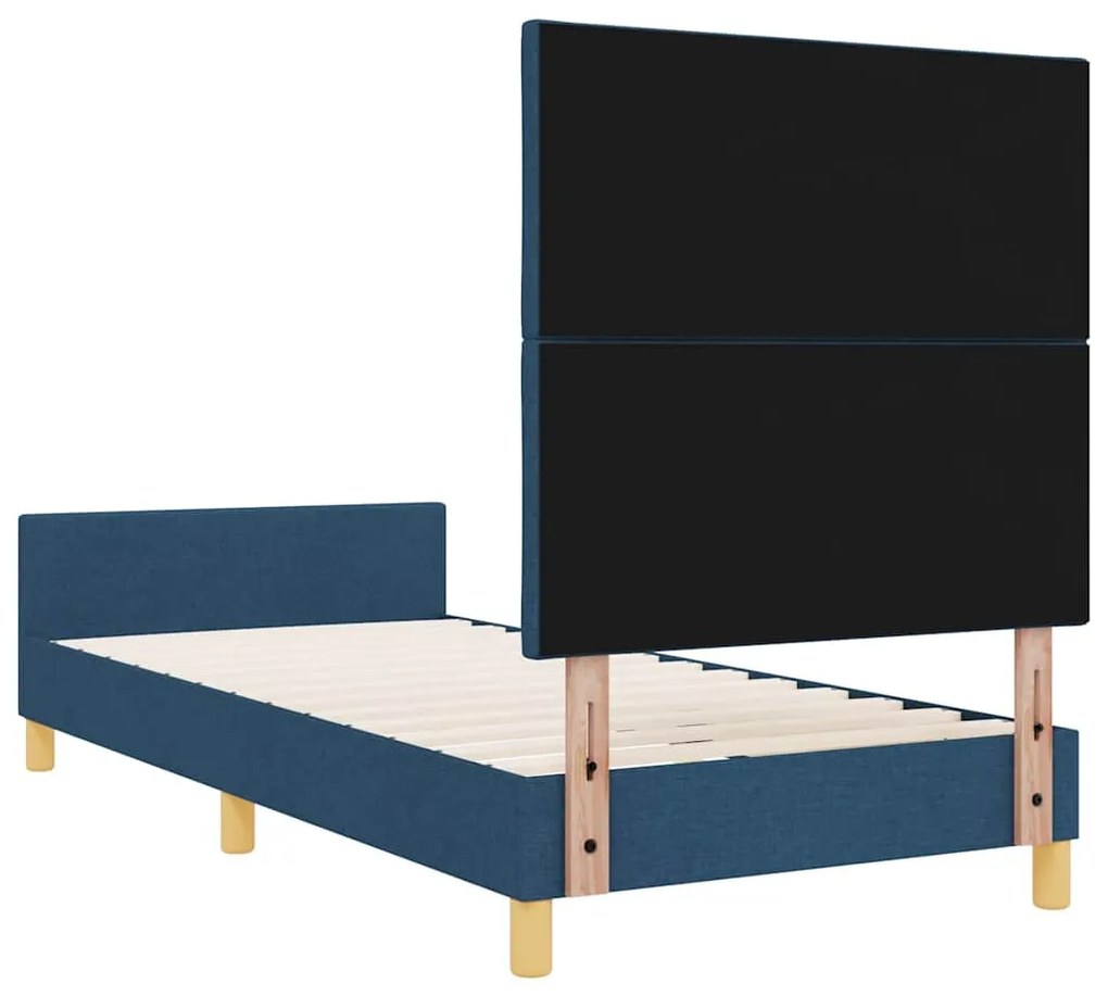 Ágykeret fejtámlával Kék 100 x 200 cm szövet