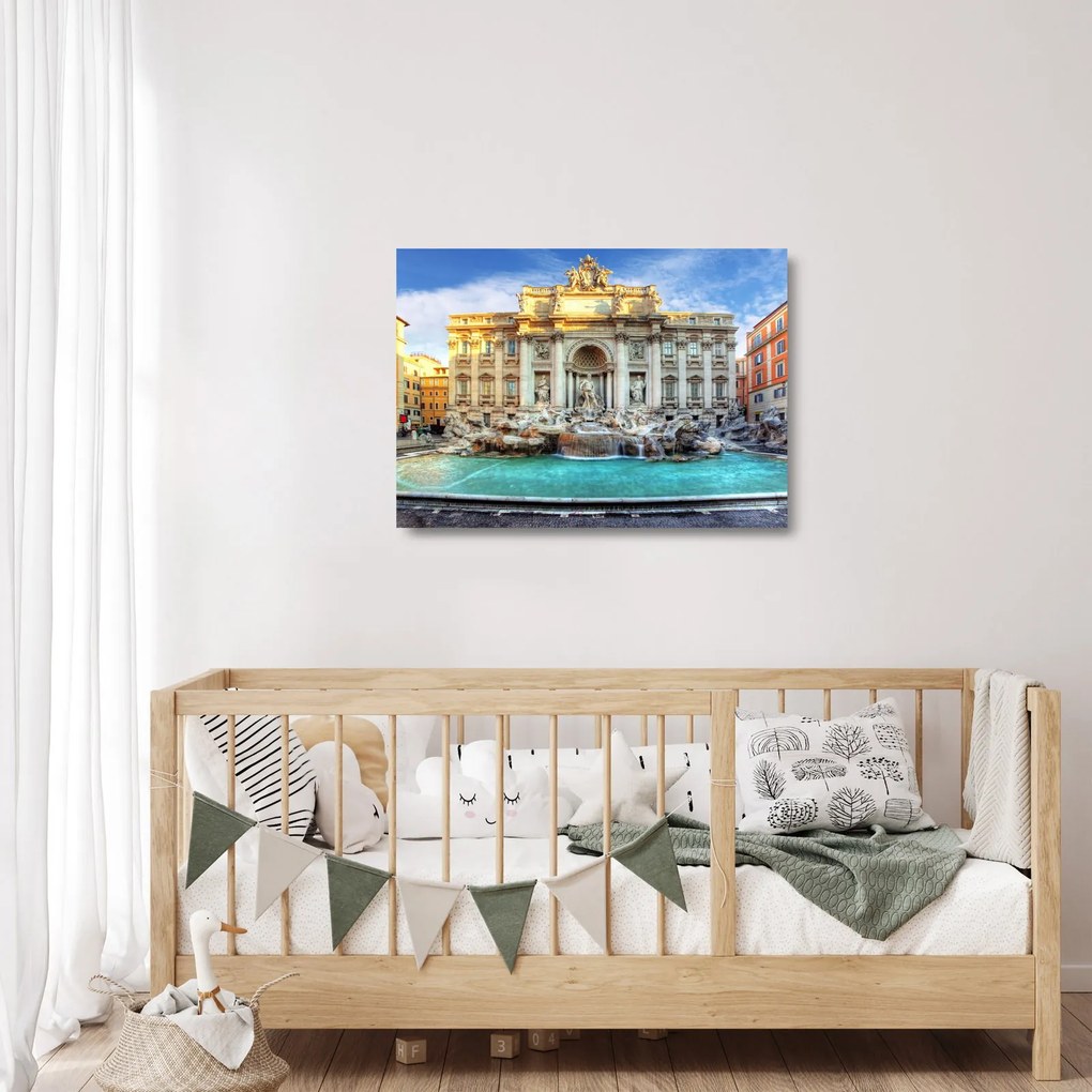 Üveg kép - Trevi-kút (70x50 cm)