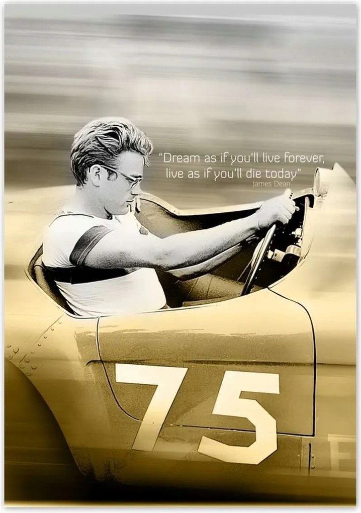 Poszterek 70x100 James Dean az autóban