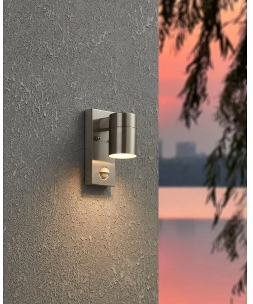 Eglo 99569 - LED Kültéri fali lámpa érzékelővel RIGA 1xGU10/3W/230V IP44