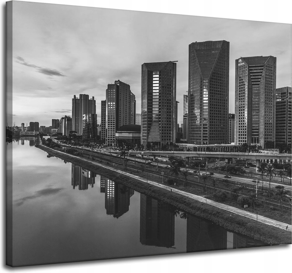 Sao Paulo vászonkép fekete-fehér 100X80 cm