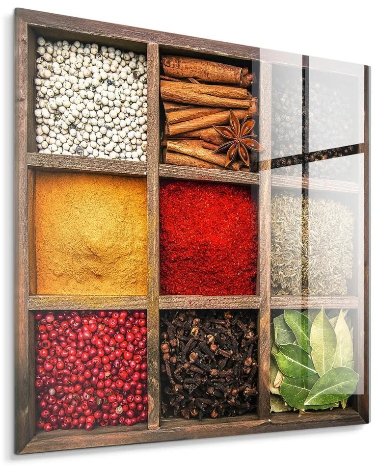 Üveg kép 30x30 cm Spices Box – Styler