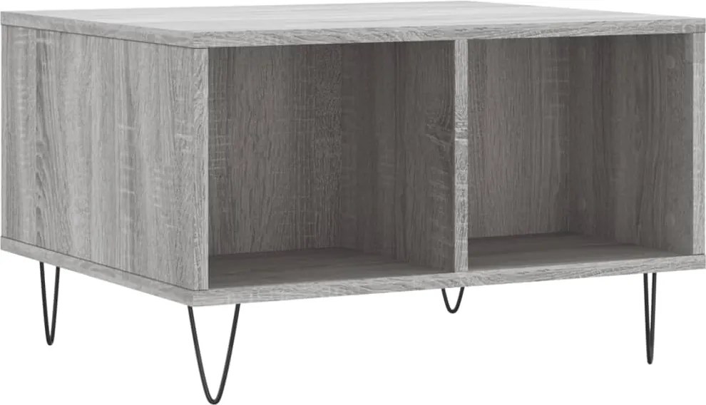 vidaXL szürke sonoma színű szerelt fa dohányzóasztal 60 x 50 x 36,5 cm