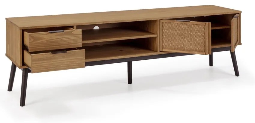 Borovi fenyő TV-állvány 180x52 cm Natasha – Marckeric